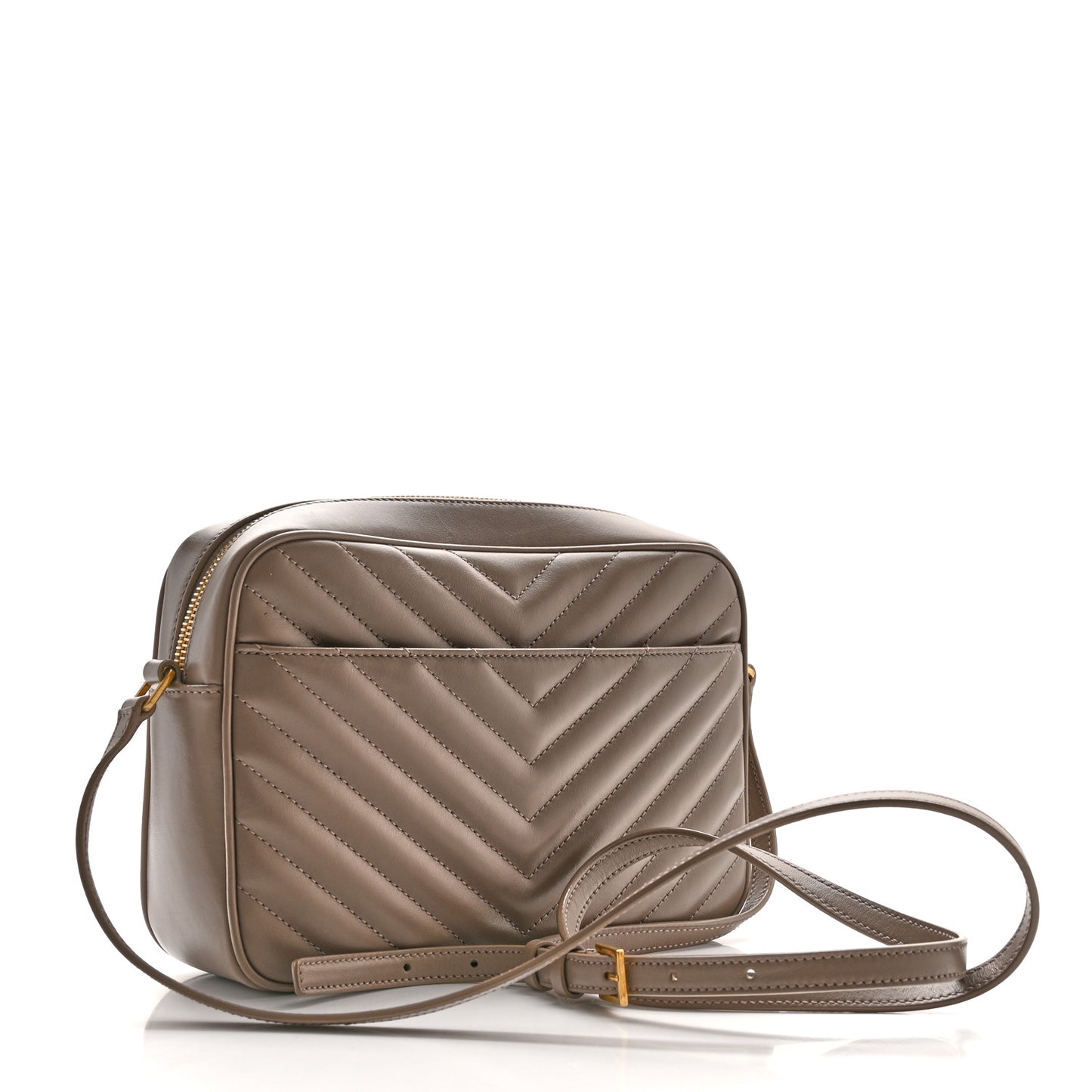 Calfskin Matelasse Monogram Lou Camera Bag Greyish Brown