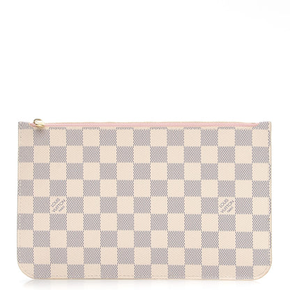 Louis Vuitton Damier Azur Neverfull MM GM Pochette Rose Ballerine 1 of 7
