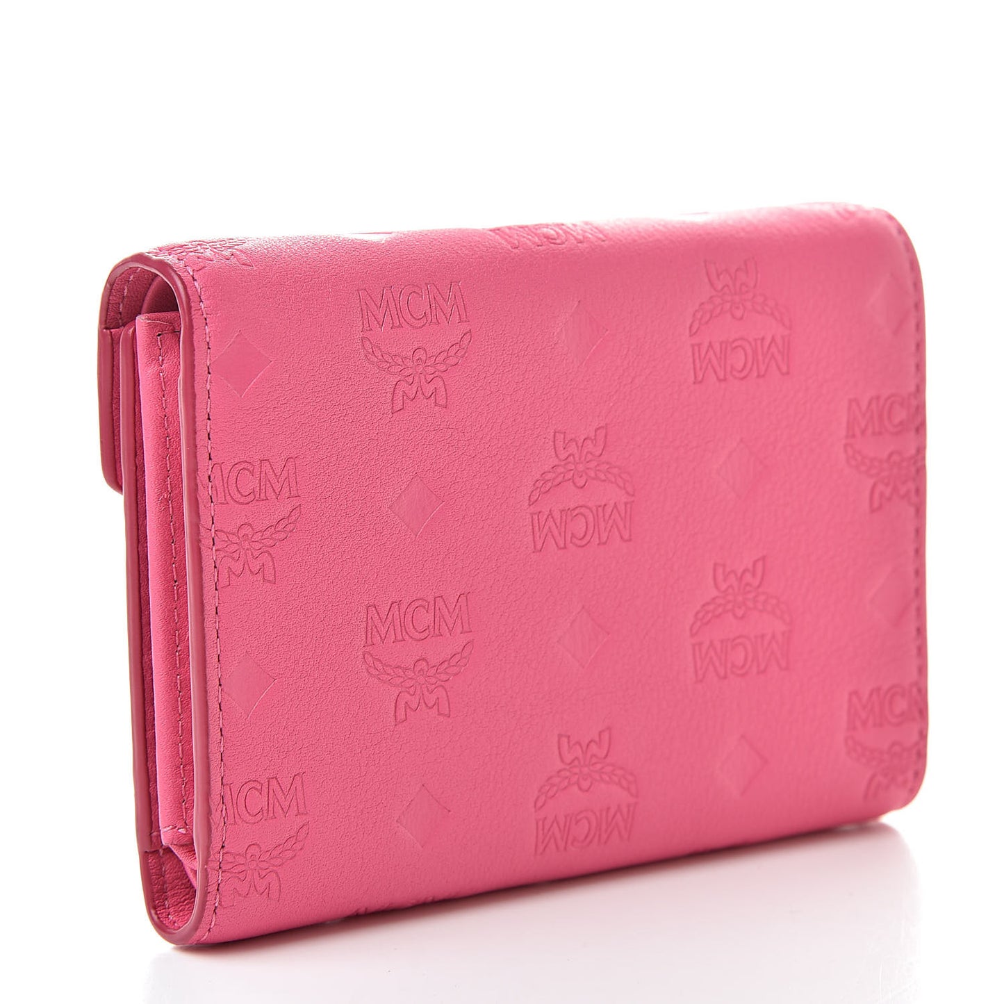 Calfskin Ottomar Monogram Tri-Fold Wallet Sugar Pink
