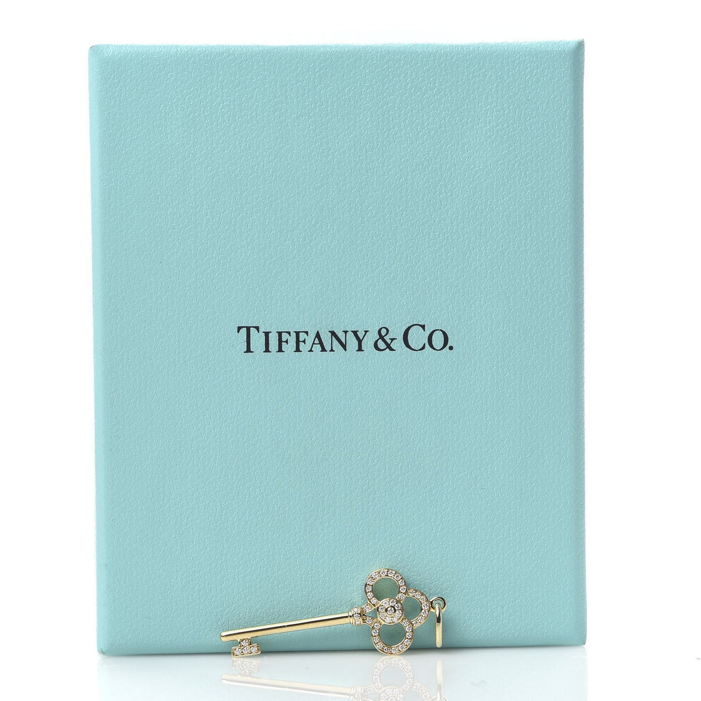 18K Yellow Gold Diamond Crown Key Pendant