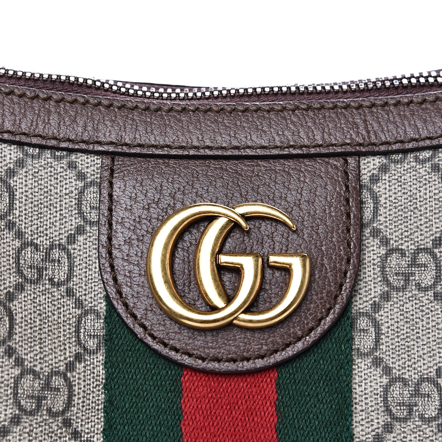 Gucci GG Supreme Monogram Web Small Ophidia Half Moon Hobo Brown 10 of 11