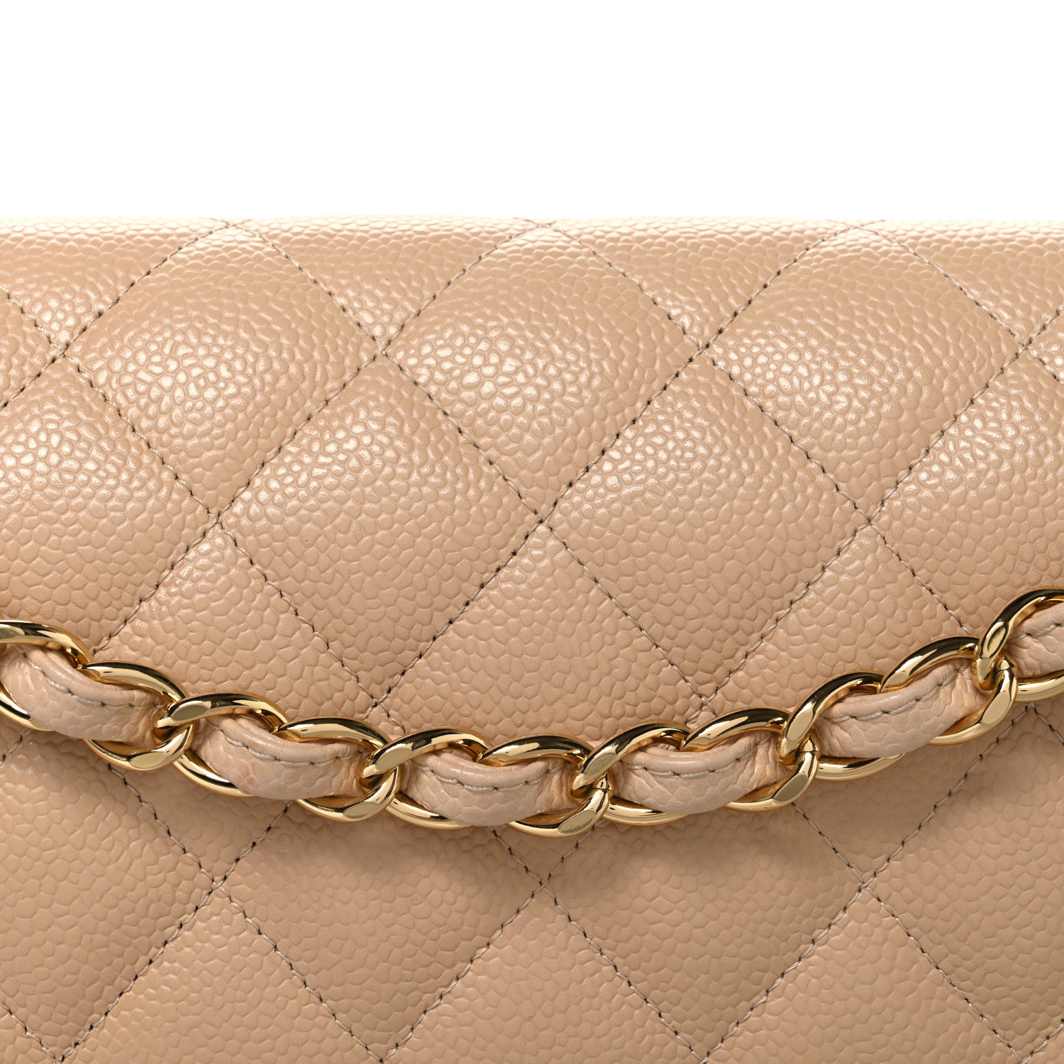 Chanel Caviar Quilted Jumbo Double Flap Beige 8 of 10