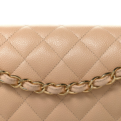 Chanel Caviar Quilted Jumbo Double Flap Beige 8 of 10