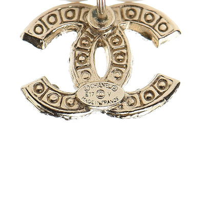 Chanel Pearl Crystal CC Earrings Gold 4 of 5