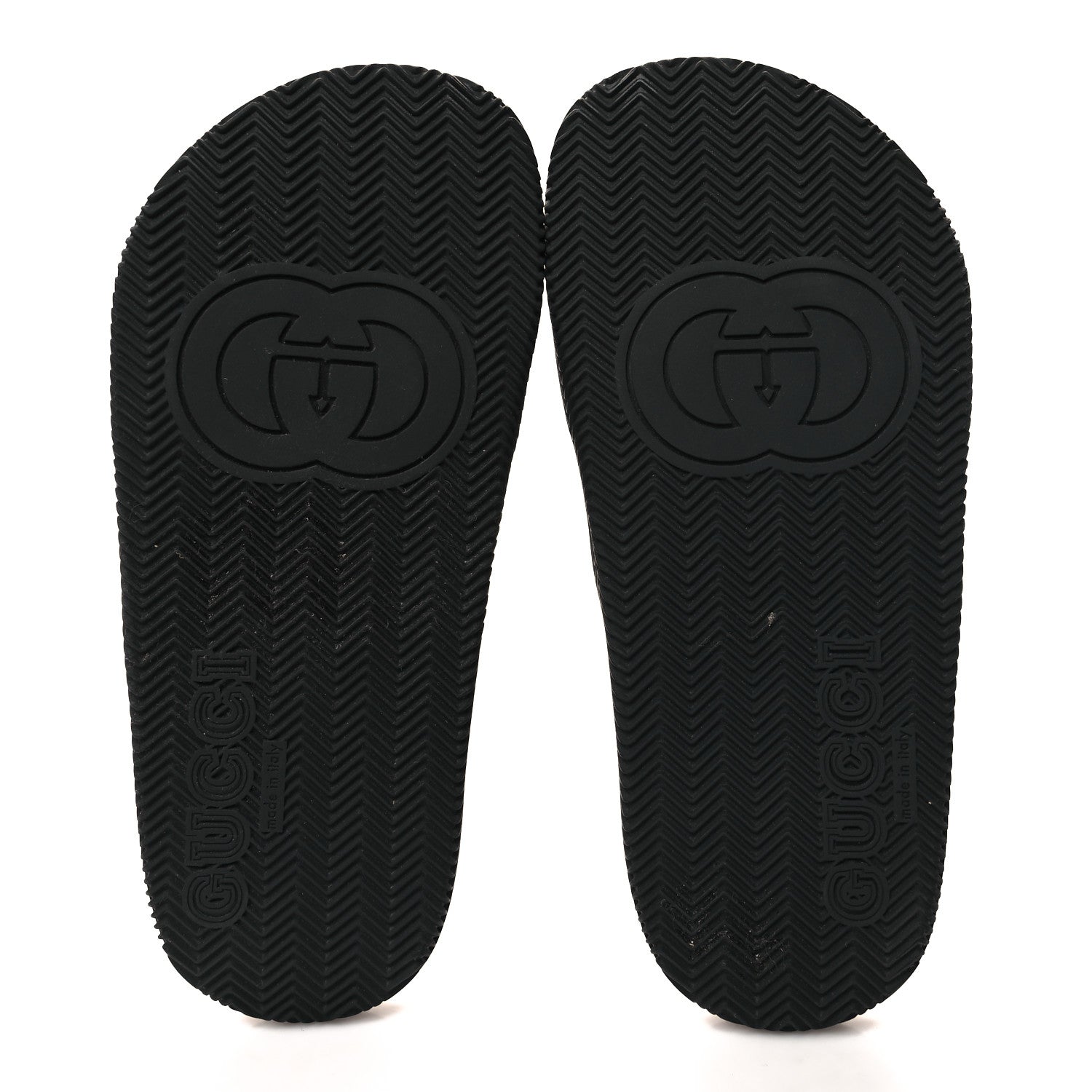 Gucci Rubber Web Mens Criss Cross Slide Sandals 35 Green Red 5 of 9