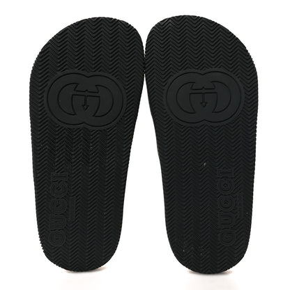 Gucci Rubber Web Mens Criss Cross Slide Sandals 35 Green Red 5 of 9