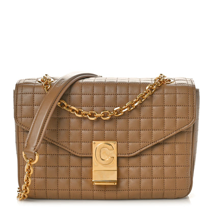 Celine Calfskin Quilted Medium C Bag Beige 1 of 8