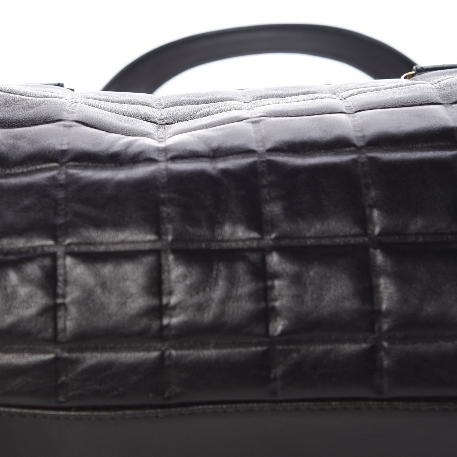 Chanel Lambskin Chocolate Bar Quilted CC Shoulder Bag Black 10 of 11