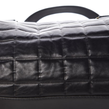 Chanel Lambskin Chocolate Bar Quilted CC Shoulder Bag Black 10 of 11