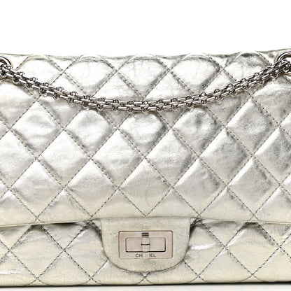 Chanel Metallic Aged Calfskin Quilted 2.55 Reissue 227 Flap Silver 8 of 16