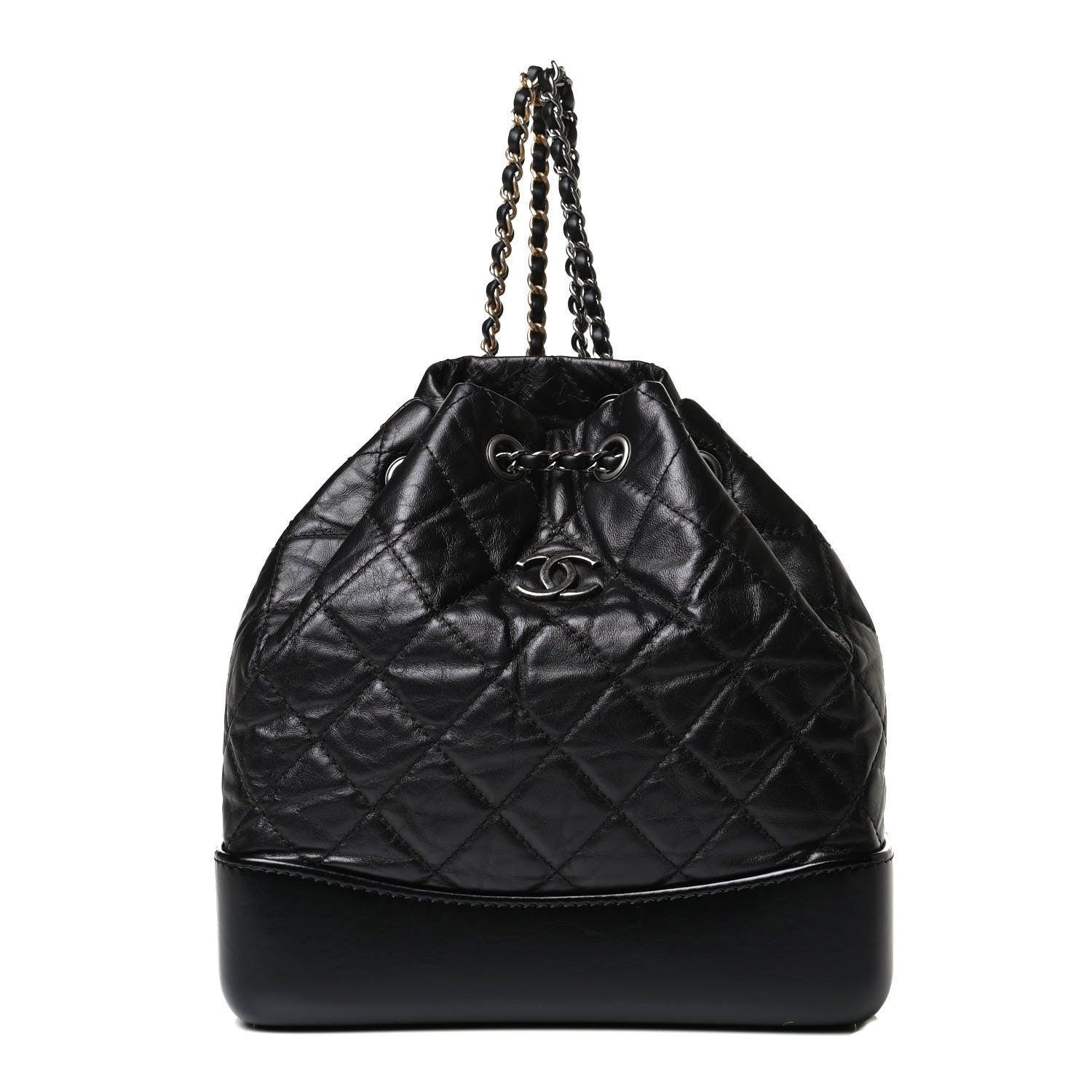 Chanel Aged Calfskin Quilted Small Gabrielle Backpack Black 1 of 17