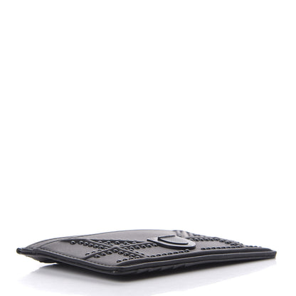 Christian Dior Ultra Matte Calfskin Studded Diorama Card Holder Black 4 of 6