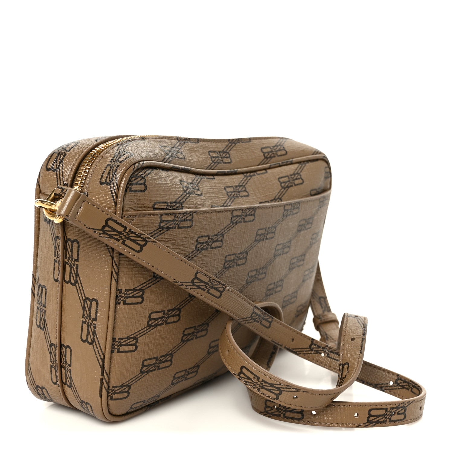 Balenciaga Coated Canvas BB Monogram Medium Signature Camera Bag