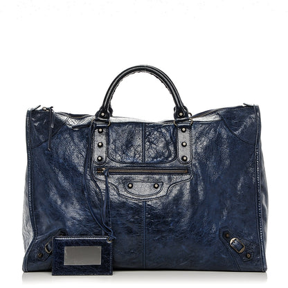 Balenciaga Chevre Classic Hardware Weekender Bleu Roi 1 of 10