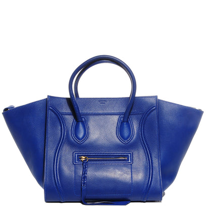 Celine Supple Calfskin Medium Phantom Luggage Cobalt 1 of 8