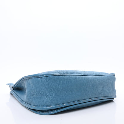 Hermes Taurillon Clemence Evelyne III GM Blue Jean 4 of 10