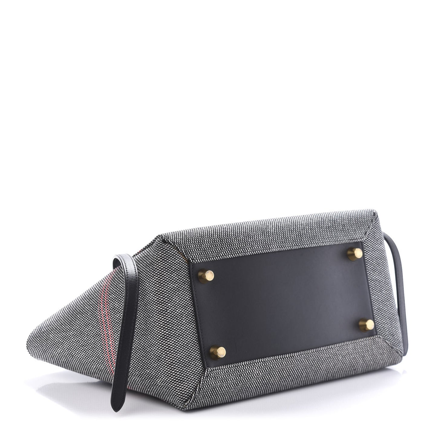 Cotton Canvas Calfskin Mini Belt Bag Black