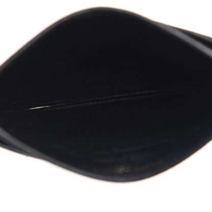 Saint Laurent Grain De Poudre Matelasse Chevron Monogram Credit Card Case Black 4 of 8