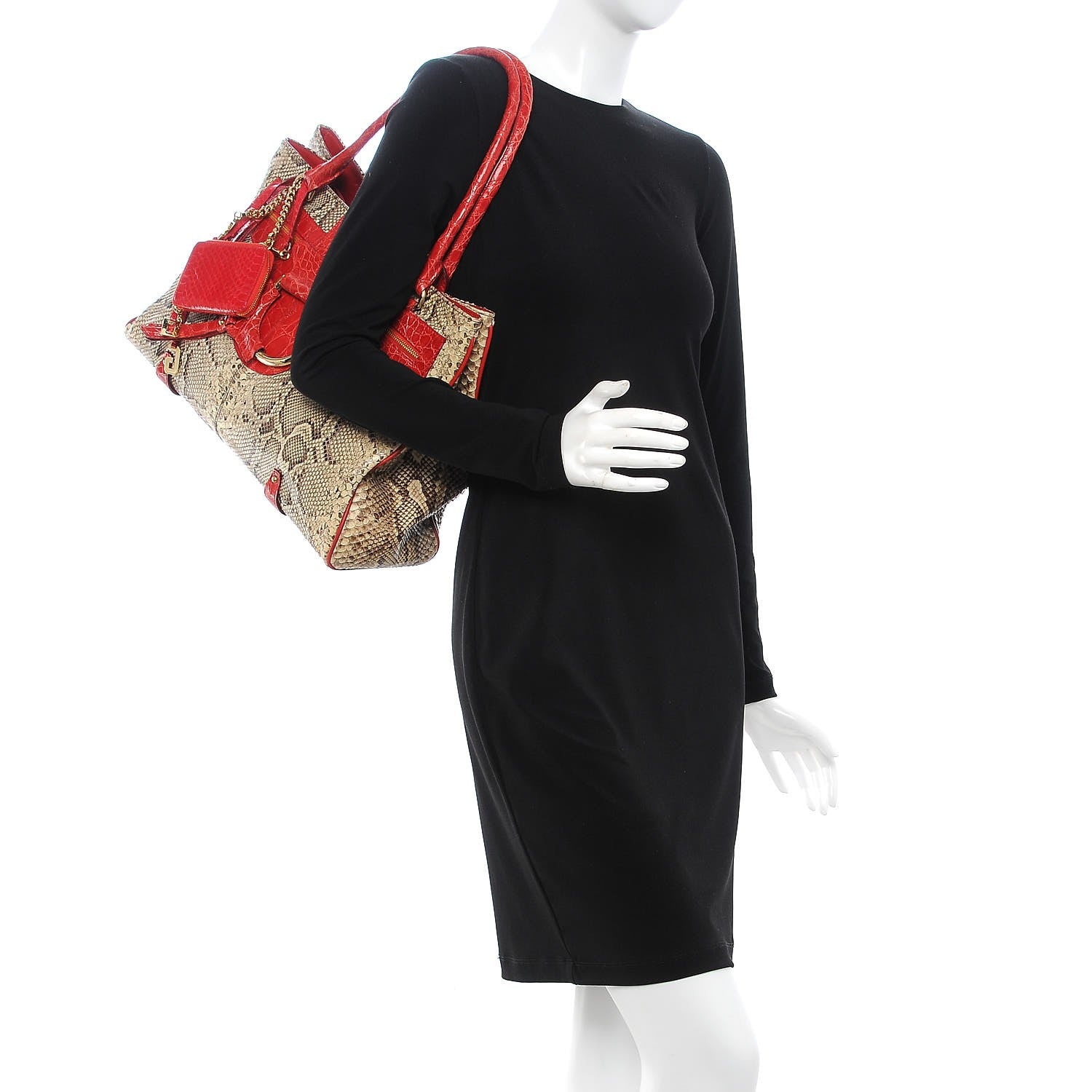 Dolce & Gabbana Python Crocodile Tote Naturale Rosso 2 of 16