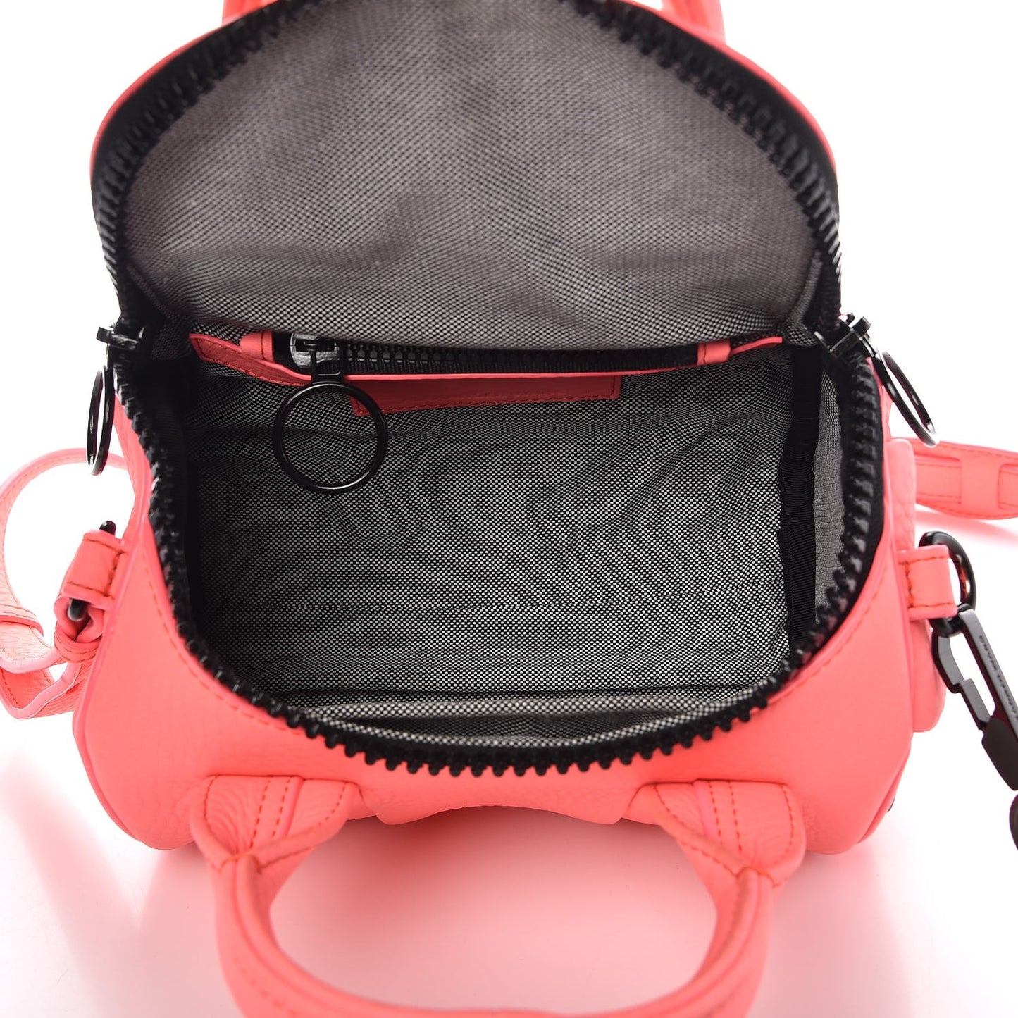 Pebbled Lambskin Mini Rockie Fluo Coral