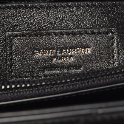 Saint Laurent Calfskin Y Quilted Monogram Small Loulou Chain Satchel Black 10 of 11