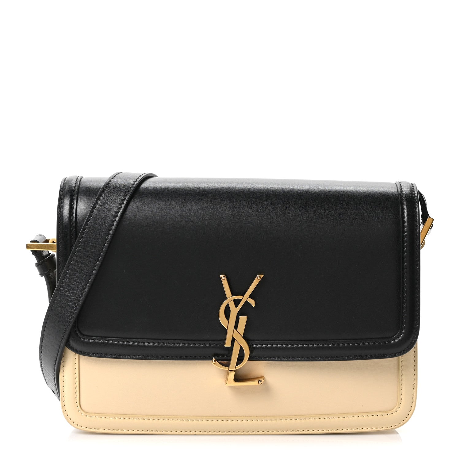 Saint Laurent Soft UltraCalfskin Monogram Medium Solferino Satchel Black Burro 1 of 10