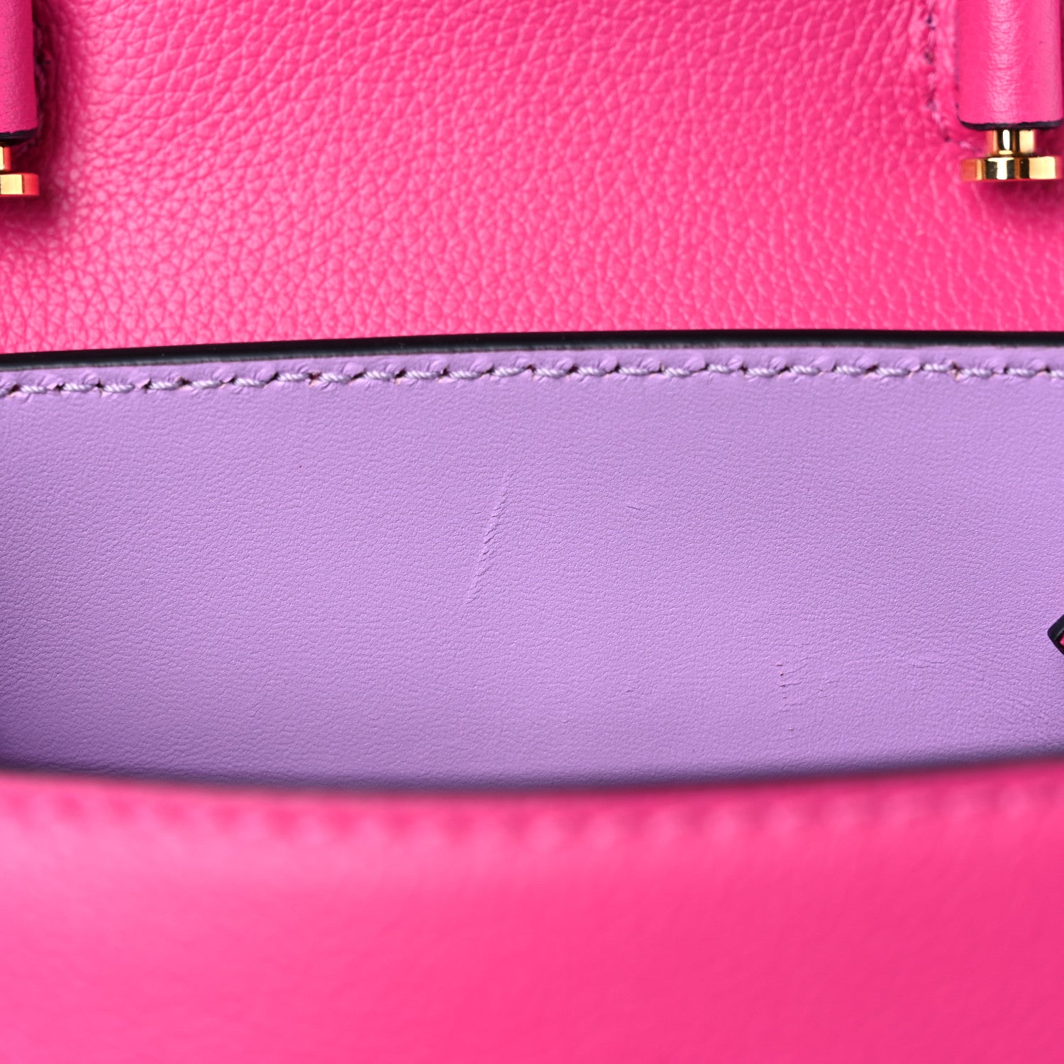 Versace Grained Calfskin Medusa Small Top Handle Handbag Cerise 8 of 10