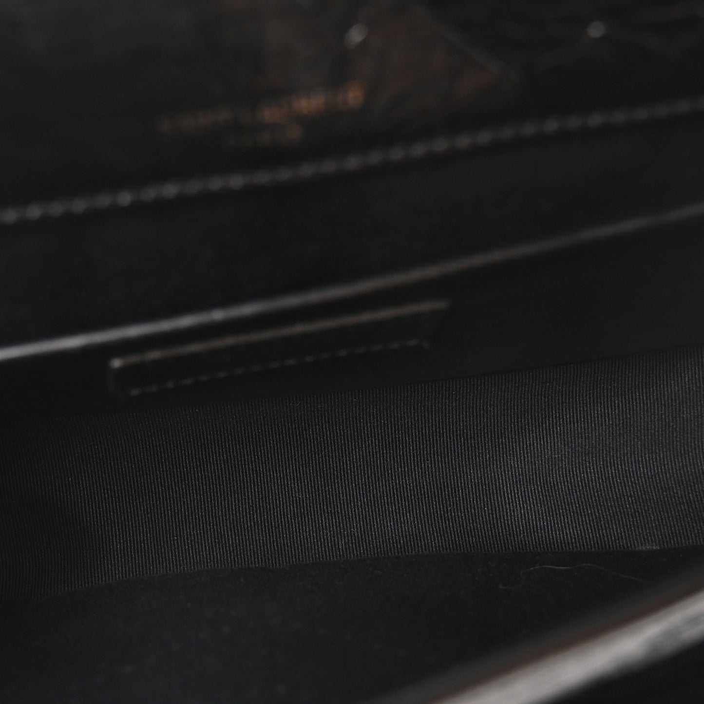 Crinkled Calfskin Matelasse Monogram Baby Niki Chain Satchel Black