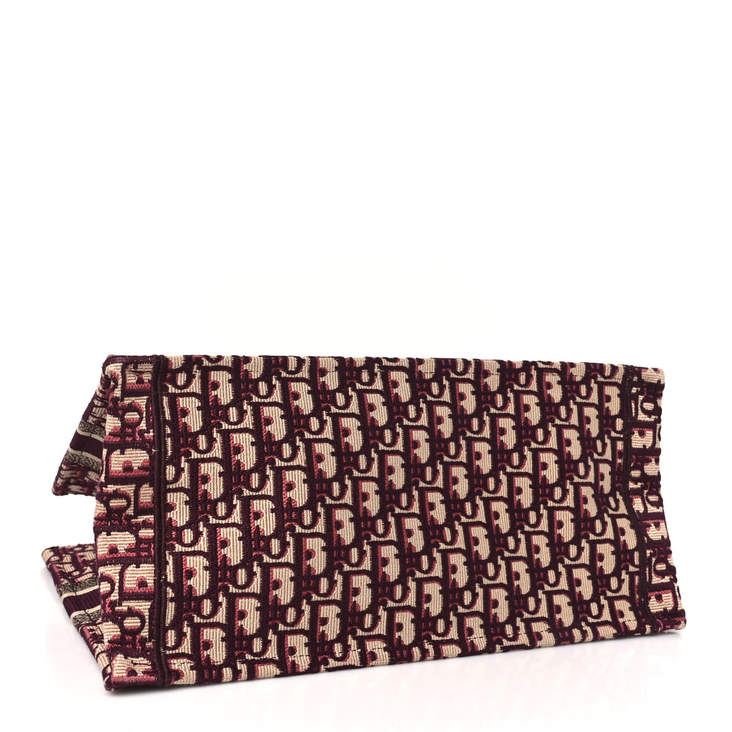 Christian Dior Oblique Medium Book Tote Burgundy Multicolor 4 of 10