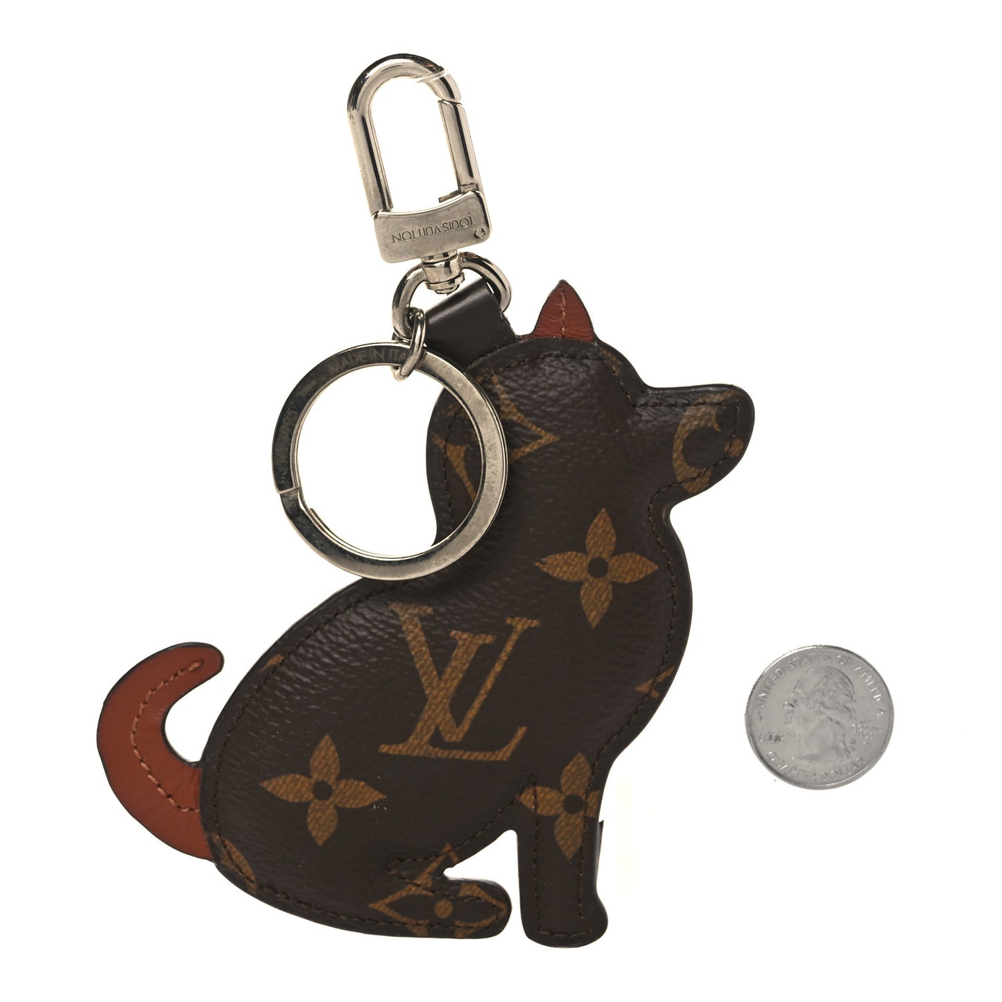 Monogram Dog Bag Charm Key Holder