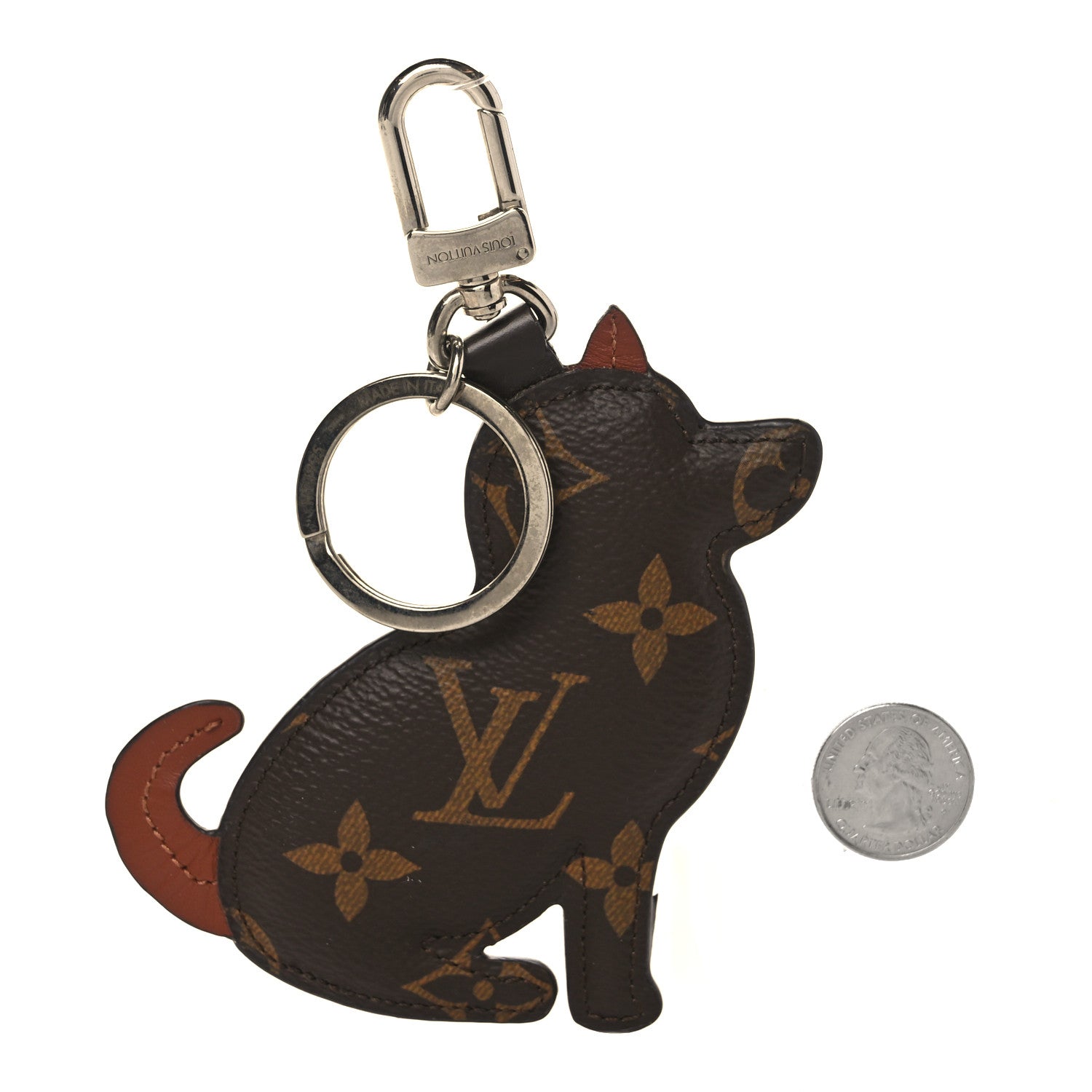 Louis Vuitton Monogram Dog Bag Charm Key Holder 2 of 3