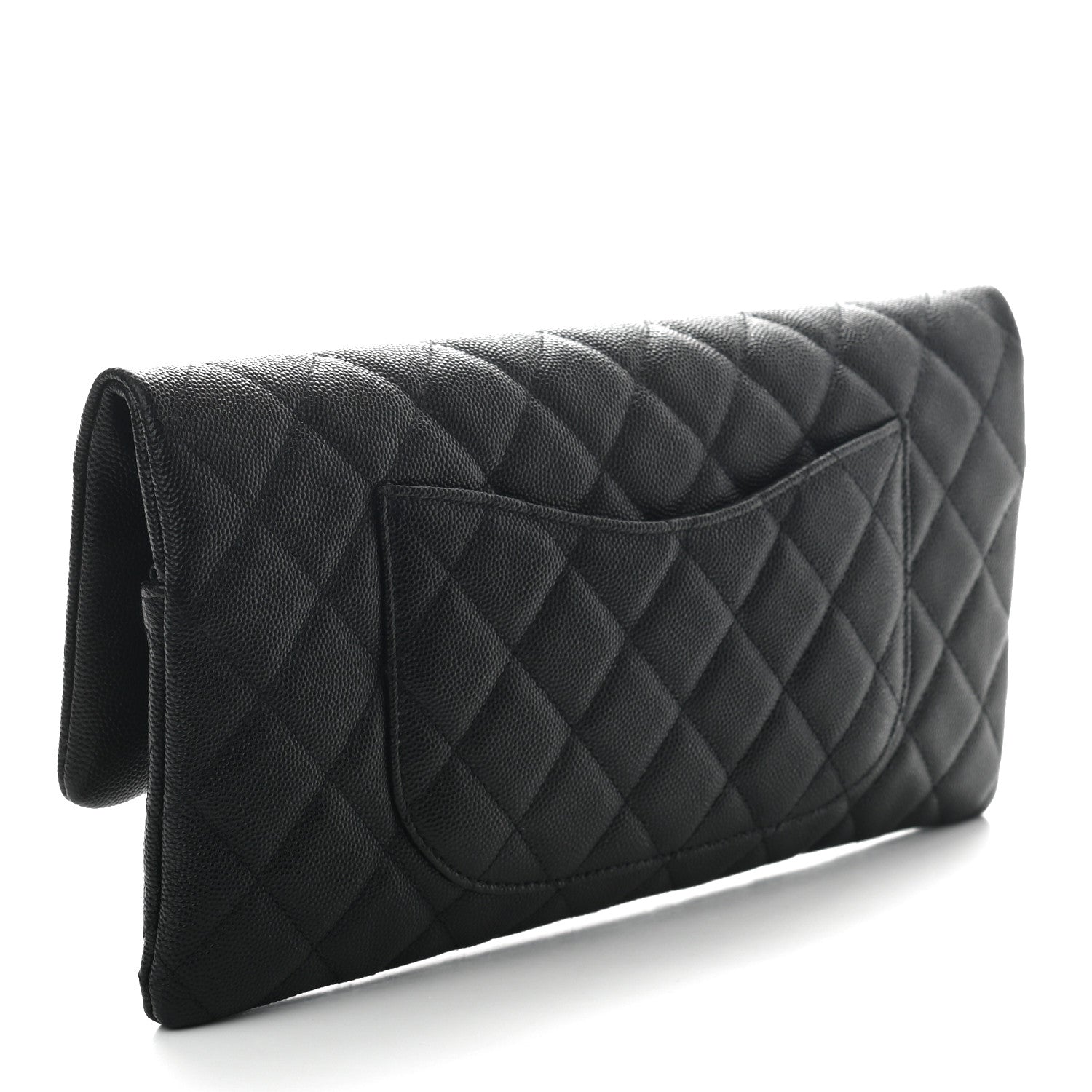 Chanel Caviar Quilted Flap Clutch Black 2 of 6