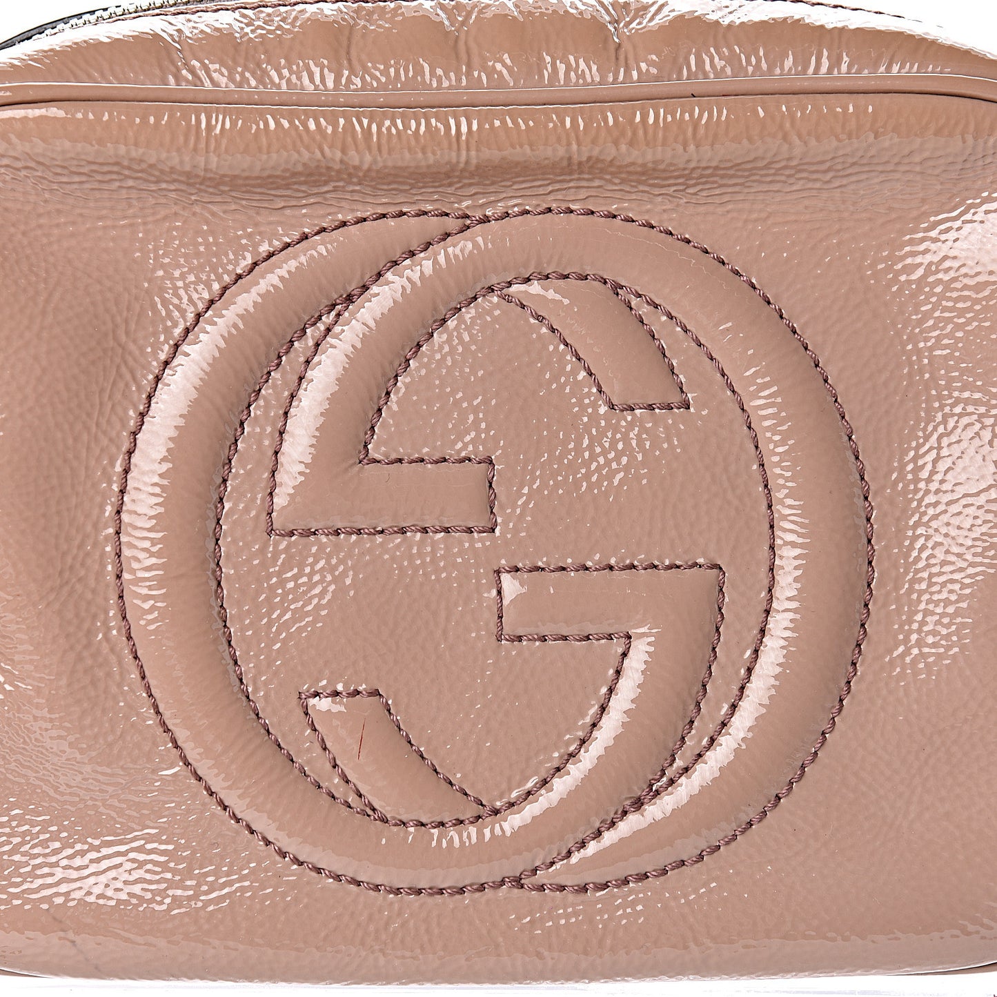 Vernice Naplack Small Soho Disco Bag Dark Cipria