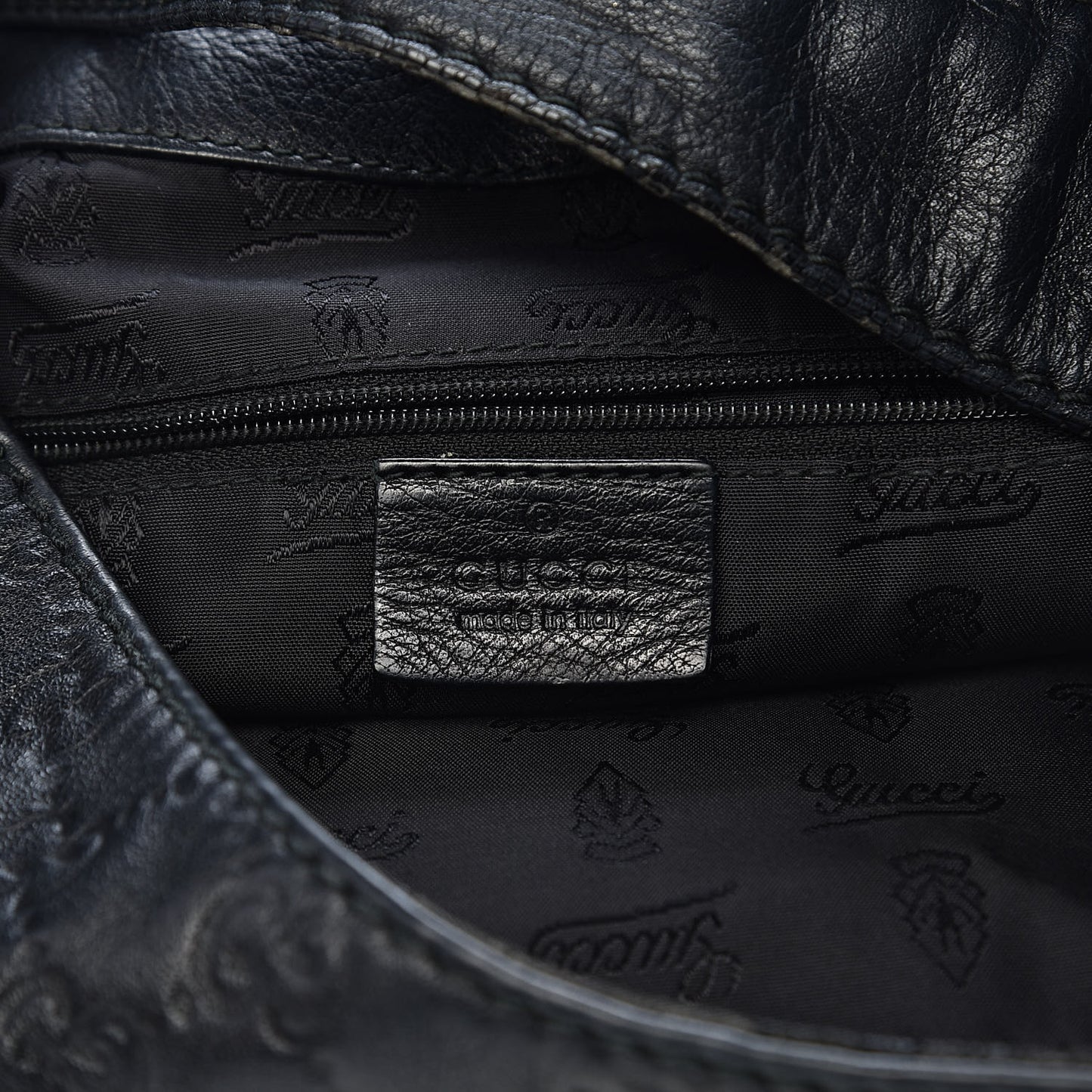 Guccissima Large New Ladies Web Hobo Black