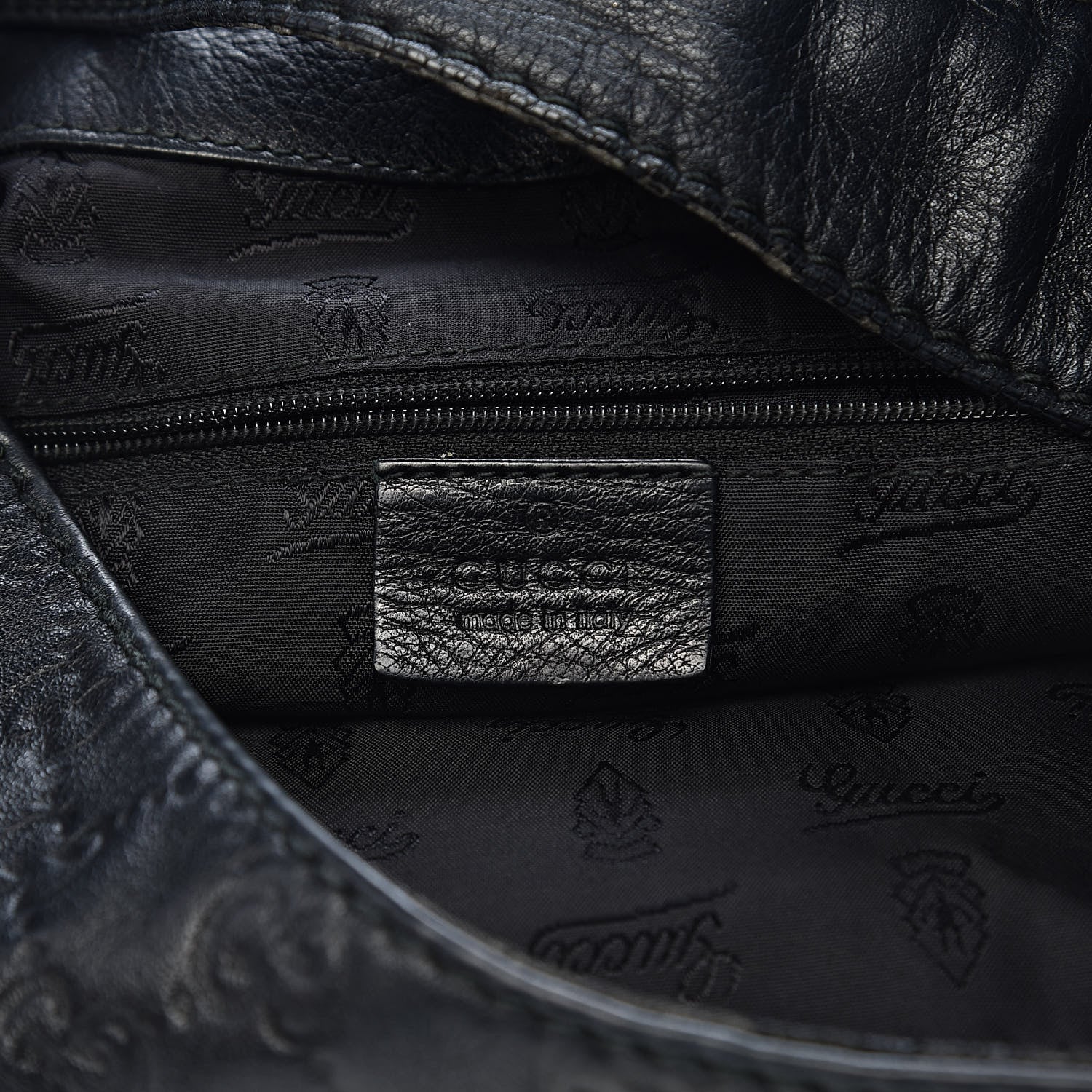 Gucci Guccissima Large New Ladies Web Hobo Black 6 of 20