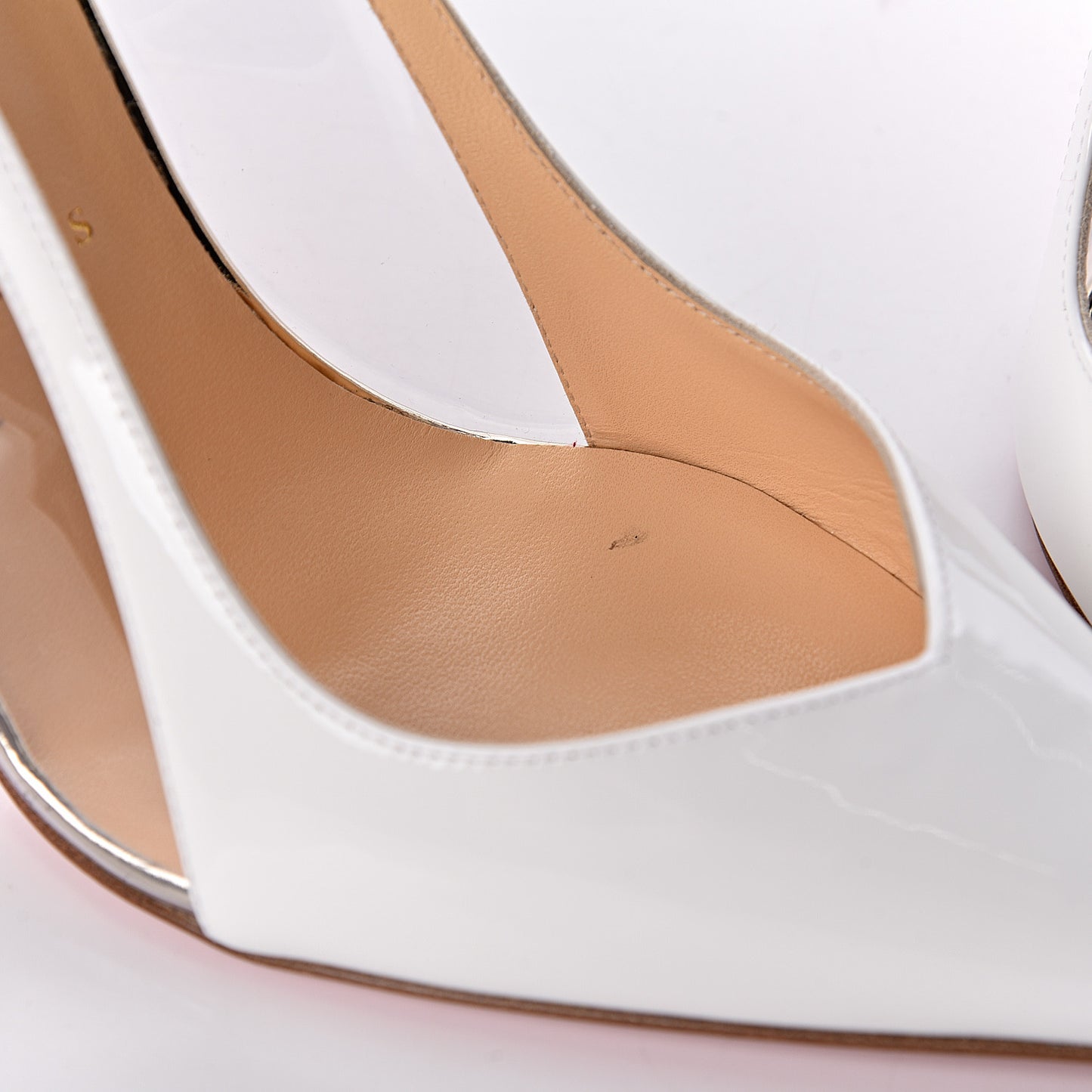 Patent PVC Optichoc 100 Pumps 40.5 White Light Gold