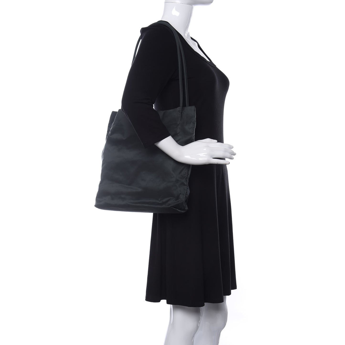 Nylon Vela Shoulder Bag Black