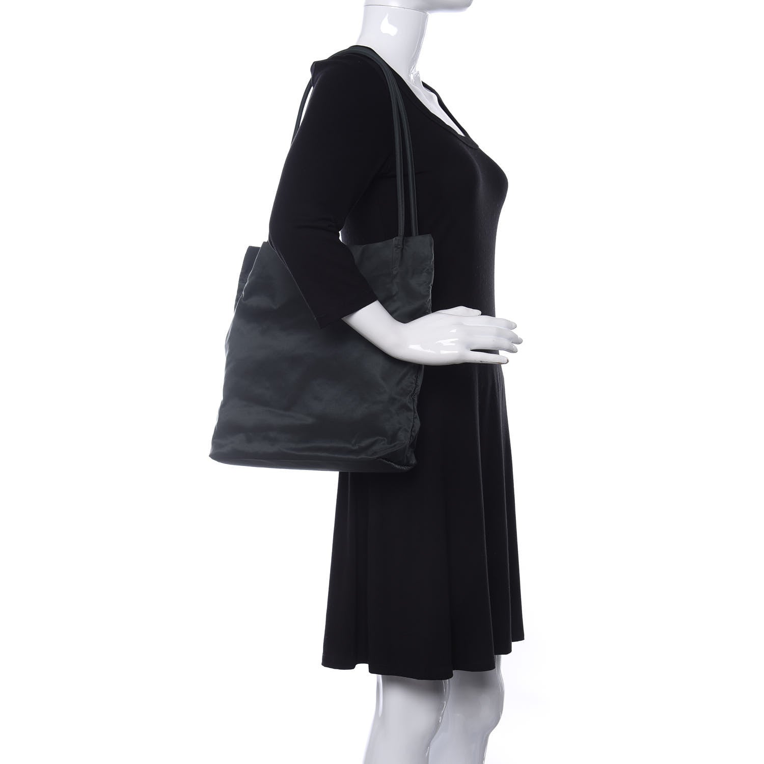 Prada Nylon Vela Shoulder Bag Black 2 of 9