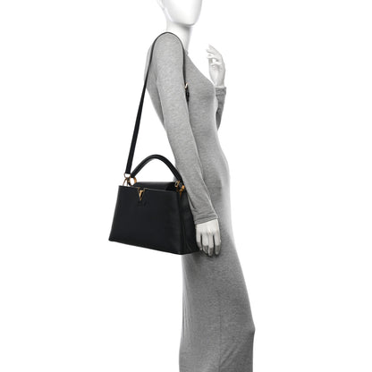 Louis Vuitton Taurillon Capucines PM Black 2 of 11