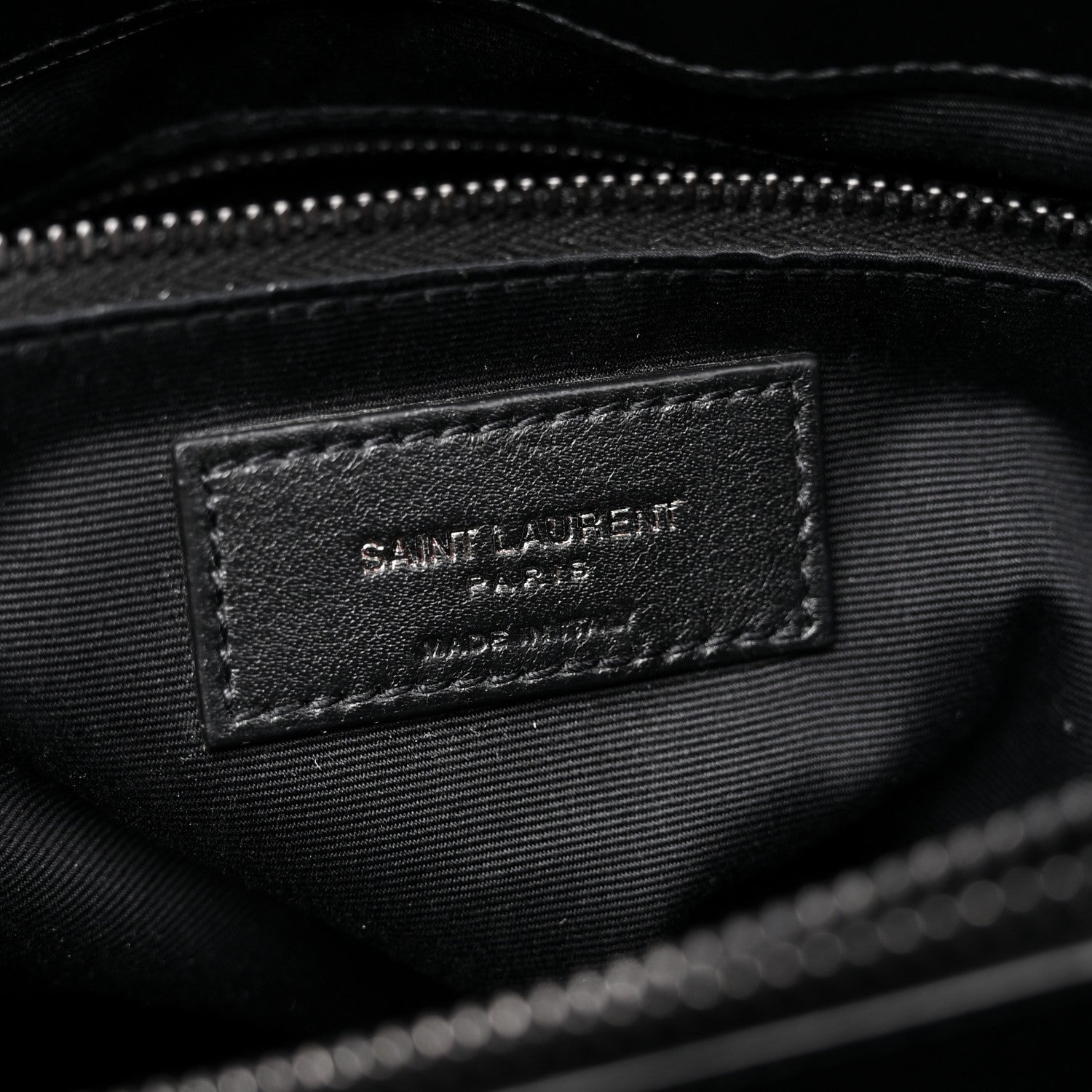 Saint Laurent Calfskin Y Quilted Monogram Monochrome Medium Loulou Chain Satchel Black 6 of 11