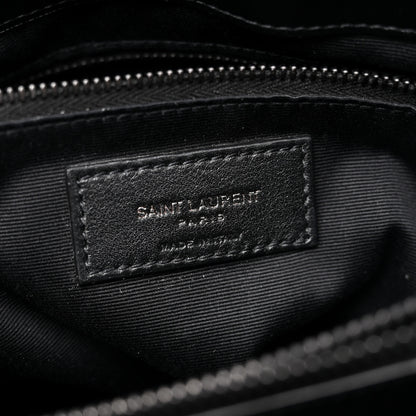 Saint Laurent Calfskin Y Quilted Monogram Monochrome Medium Loulou Chain Satchel Black 6 of 11