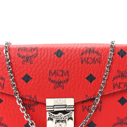 MCM Visetos Medium Patricia Wallet On Chain Ruby Red 13 of 17