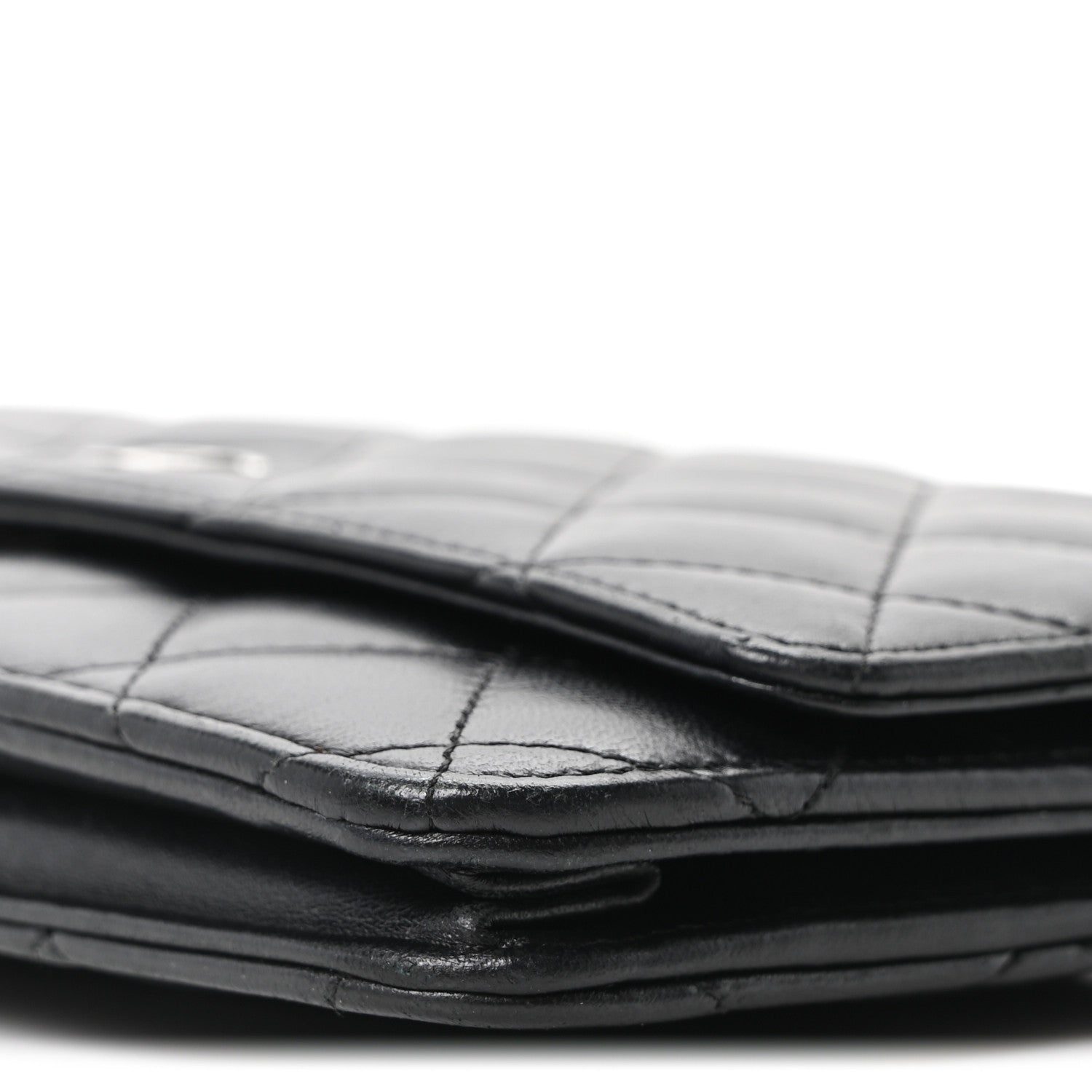 Chanel Lambskin Quilted Wallet On Chain WOC Black 11 of 11