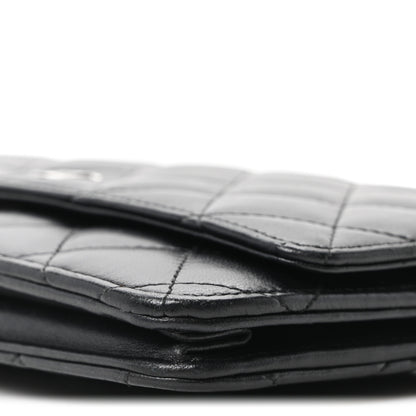 Chanel Lambskin Quilted Wallet On Chain WOC Black 11 of 11