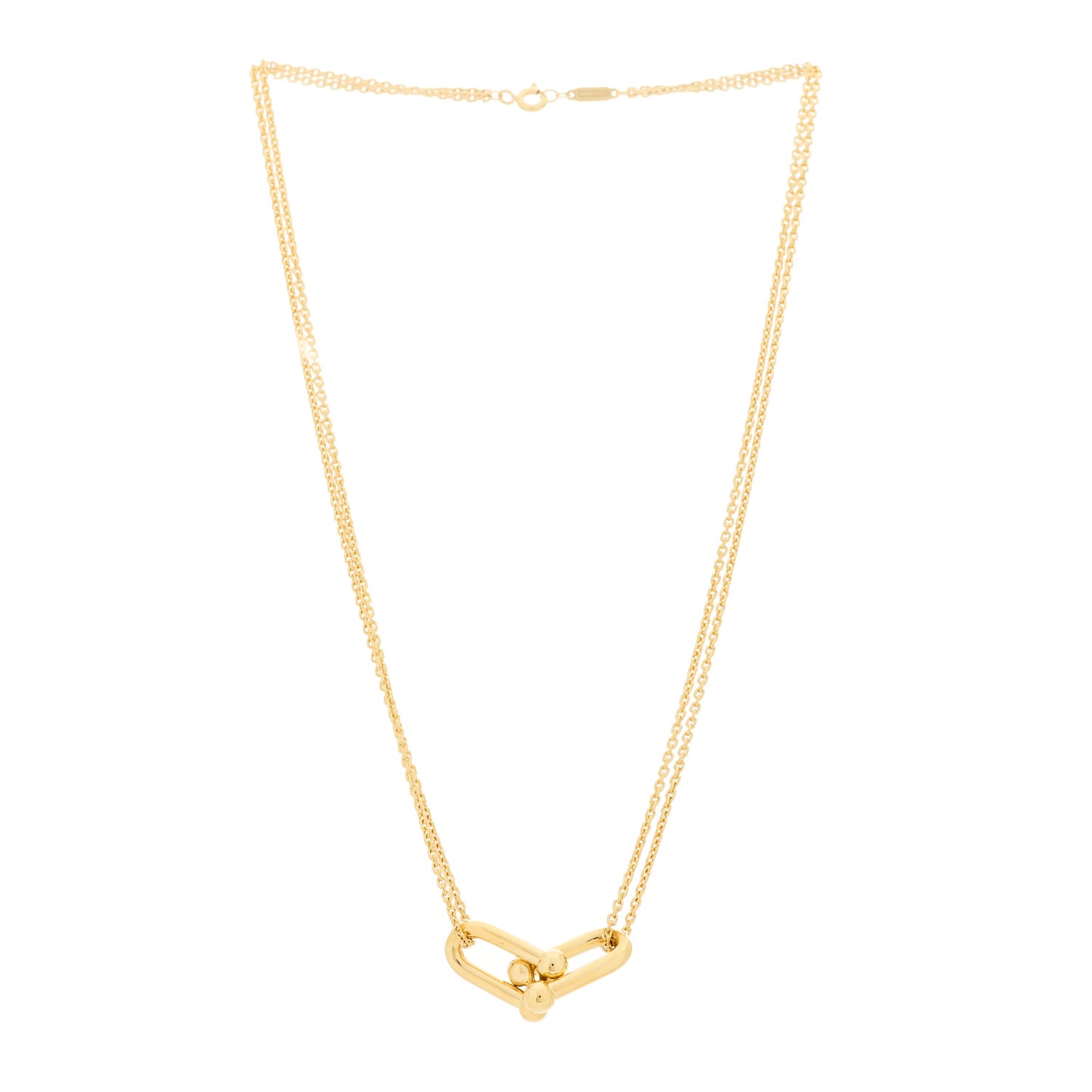 18K Yellow Gold HardWear Small Double Link Pendant Necklace