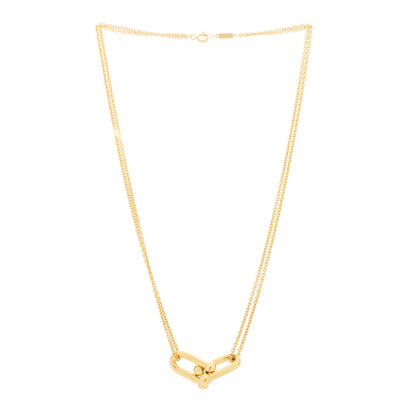 Tiffany 18K Yellow Gold HardWear Small Double Link Pendant Necklace 3 of 5