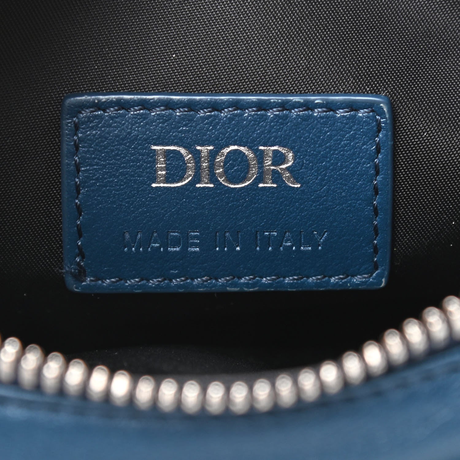 Christian Dior Galaxy Calfskin Oblique World Tour Saddle Belt Bag Navy Blue 8 of 13