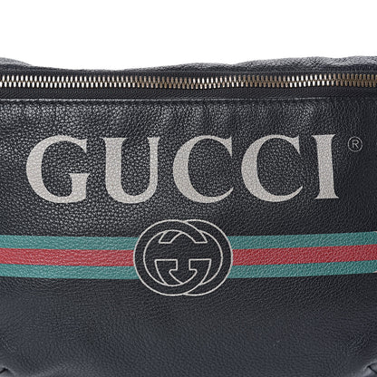 Gucci Grained Calfskin Logo Belt Bag Black 10 of 12