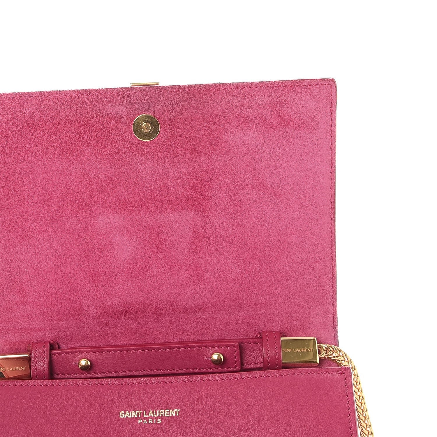 Saint Laurent Calfskin Small Classic Y Satchel Fuchsia 10 of 14