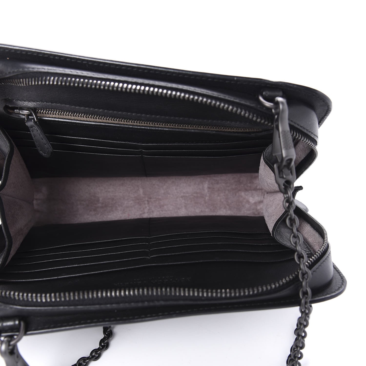Bottega Veneta Nappa Intrecciato Chain Wallet Black 5 of 10